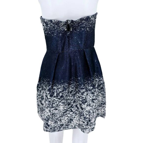 Banana Republic Limited Edition Strapless Mini Cocktail Dress Blue 4 - Picture 2 of 7